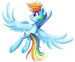 Size: 2000x1675 | Tagged: artist:meotashie, derpibooru import, flying, rainbow dash, safe, solo