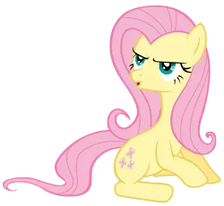 Size: 7600x7000 | Tagged: absurd resolution, artist:tardifice, derpibooru import, flutterbitch, fluttershy, offscreen character, open mouth, photoshop, raised hoof, safe, simple background, sitting, solo, talking, the return of harmony, transparent background, vector