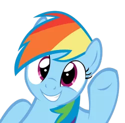 Size: 2900x2854 | Tagged: safe, artist:heavymetalbronyyeah, artist:kuren247, derpibooru import, rainbow dash, pony, cute, female, hi, looking at you, mare, show accurate, simple background, smiling, solo, transparent background, vector, waving