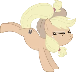 Size: 3574x3399 | Tagged: applejack, artist:porygon2z, bucking, derpibooru import, equal cutie mark, equalized, eyes closed, safe, simple background, solo, the cutie map, transparent background, vector