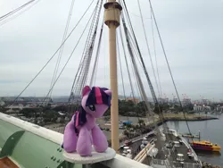 Size: 1280x960 | Tagged: artist:pmbsakura37, california, derpibooru import, irl, long beach, photo, plushie, rms queen mary, safe, twilight sparkle