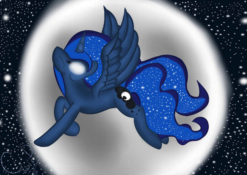 Size: 3507x2480 | Tagged: artist needed, source needed, safe, derpibooru import, princess luna, moon, night, solo