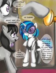 Size: 1200x1553 | Tagged: artist:gunslingerpen, clothes, comic, comic:allegrezza, derpibooru import, octavia melody, safe, sunglasses, vinyl scratch