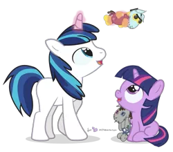 Size: 875x770 | Tagged: artist:dm29, bbbff, brutus force, colt, cute, daaaaaaaaaaaw, derpibooru import, duo, filly, filly twilight sparkle, julian yeo is trying to murder us, magic, safe, shining adorable, shining armor, simple background, smarty pants, transparent background, twiabetes, twilight sparkle, twily, younger