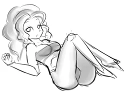 Size: 1280x960 | Tagged: suggestive, artist:jovalic, derpibooru import, adagio dazzle, equestria girls, breasts, busty adagio dazzle, female, grayscale, looking at you, monochrome, sexy, solo, solo female, stupid sexy adagio dazzle