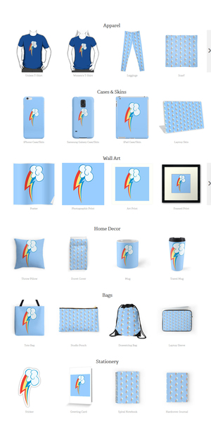 Size: 1000x2000 | Tagged: derpibooru import, merchandise, rainbow dash, redbubble, safe, sale