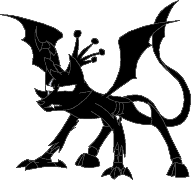 Size: 712x672 | Tagged: alternate design, angry face, artist:rexlupin, battle stance, bec noir, changeling, crossover, crown, derpibooru import, draconequified, draconequus, homestuck, jack noir, no missing body parts, safe, solo, species swap