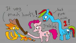 Size: 1280x720 | Tagged: 1000 hours in ms paint, abuse, applejack, artist:applejackfkingsucks, derpibooru import, drawing, jackabuse, ms paint, pinkie pie, rainbow dash, safe