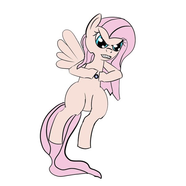 Size: 708x708 | Tagged: angry, derpibooru import, flight, fluttershy, safe, solo, spirit bomb