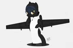 Size: 3245x2133 | Tagged: safe, artist:camo-pony, derpibooru import, original species, plane pony, pony, bedroom eyes, cheongsam, clothes, plane, simple background, solo, u-2, vector, white background