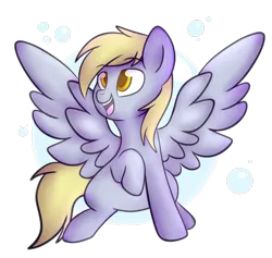 Size: 792x750 | Tagged: safe, artist:aniowo, derpibooru import, derpy hooves, pegasus, pony, female, mare, raised hoof, simple background, sitting, smiling, solo, spread wings, transparent background