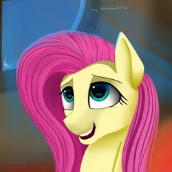 Size: 2000x2000 | Tagged: safe, artist:pony-tanker, derpibooru import, fluttershy, night, solo