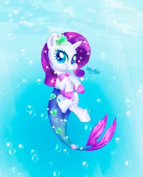 Size: 1280x1581 | Tagged: safe, artist:imoshie, derpibooru import, rarity, mermaid, scare master, holding breath, mermarity, puffy cheeks, solo, swimming, underwater, water, wingding eyes