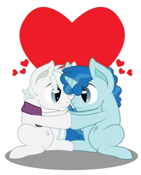 Size: 1600x1991 | Tagged: safe, artist:dr-whiskey, derpibooru import, double diamond, party favor, earth pony, pony, unicorn, belly button, clothes, cute, double dawwmond, favorbetes, gay, heart, male, partydiamond, scarf, shipping