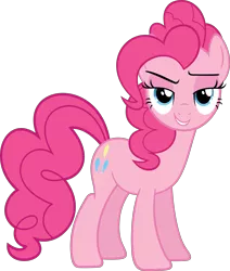Size: 5095x6000 | Tagged: absurd resolution, artist:slb94, bedroom eyes, derpibooru import, pinkie pie, safe, simple background, smirk, solo, the lost treasure of griffonstone, transparent background, vector