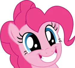 Size: 5157x4678 | Tagged: absurd resolution, artist:sketchmcreations, derpibooru import, face, happy, hearthbreakers, inkscape, pinkie pie, safe, simple background, smiling, solo, transparent background, vector