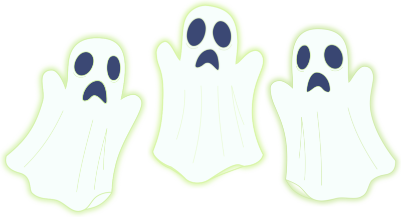 Size: 1267x686 | Tagged: artist:walkcow, bedsheet ghost, clothes, costume, derpibooru import, ghost, ghost costume, halloween, halloween costume, holiday, safe, scare master, simple background, transparent background, trio, vector