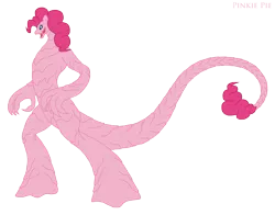 Size: 2725x2139 | Tagged: artist:pyrus-leonidas, derpibooru import, female, goo ponified, goo pony, kaiju, kaijufied, original species, pinkie pie, pinkie slime, safe, simple background, slime monster, solo, species swap, transparent background