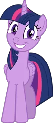 Size: 3457x8000 | Tagged: safe, artist:speedox12, deleted from derpibooru, derpibooru import, twilight sparkle, twilight sparkle (alicorn), alicorn, pony, the hooffields and mccolts, absurd resolution, female, grin, mare, simple background, solo, squee, transparent background, vector