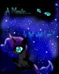 Size: 800x1000 | Tagged: artist:derpsonhooves, blank flank, derpibooru import, fanfic:past sins, nightmare forces, nightmare nyx, oc, oc:nyx, safe, text, transformation, unofficial characters only