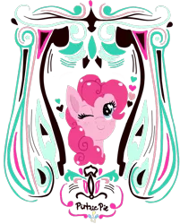 Size: 740x920 | Tagged: artist:apple-jazzy, blushing, cute, derpibooru import, heart, minimalist, pinkie pie, safe, simple background, solo, sparkly eyes, transparent background, wink