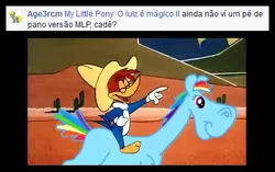 Size: 410x257 | Tagged: 1000 years in photoshop, brazil, derpibooru import, hat, portuguese, rainbow dash, rule 85, safe, woody woodpecker