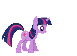 Size: 550x400 | Tagged: safe, artist:mayde-m, deleted from derpibooru, derpibooru import, edit, twilight sparkle, pony, unicorn, animated, cute, female, jumping, mare, open mouth, pronking, simple background, smiling, solo, transparent background, twiabetes