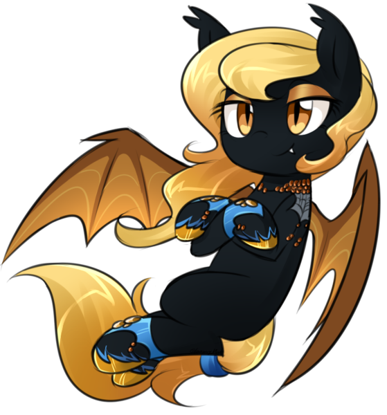 Size: 695x746 | Tagged: safe, artist:its-gloomy, derpibooru import, oc, oc:regina liliac, unofficial characters only, bat pony, pony, bedroom eyes, bracelet, eyeshadow, fangs, flying, makeup, necklace, royalty, slit eyes, smiling, solo, spread wings, unshorn fetlocks