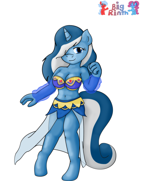 Size: 2543x3270 | Tagged: suggestive, artist:bigrinth, derpibooru import, oc, oc:breezyflake, unofficial characters only, anthro, abs, belly button, breasts, cleavage, clothes, female, midriff, skirt, solo