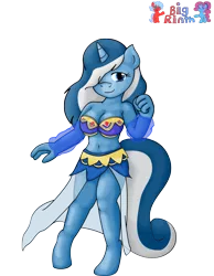 Size: 2543x3270 | Tagged: suggestive, artist:bigrinth, derpibooru import, oc, oc:breezyflake, unofficial characters only, anthro, abs, belly button, breasts, cleavage, clothes, female, midriff, skirt, solo