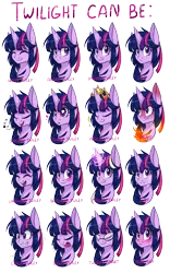 Size: 3000x4800 | Tagged: safe, artist:silbersternenlicht, derpibooru import, twilight sparkle, twilight sparkle (alicorn), alicorn, pony, blushing, crown, cute, expressions, facial expressions, female, glasses, heart eyes, mare, twiabetes, wingding eyes