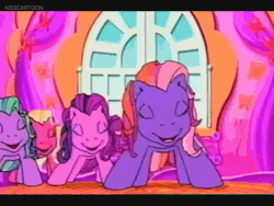 Size: 800x600 | Tagged: safe, derpibooru import, screencap, skywishes, twinkle twirl, pony, dancing in the clouds, animated, butt shake, dancing, eyes closed, female, g3, mare, out of context, plot