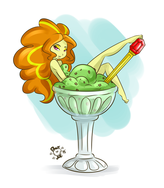 Size: 1728x1988 | Tagged: suggestive, artist:ponut_joe, derpibooru import, adagio dazzle, equestria girls, cup, dessert, feet, female, food, ice cream, legs, micro, nudity, sexy, solo, solo female