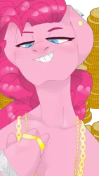 Size: 1080x1920 | Tagged: 4hoovez, artist:nexxass, cartel, derpibooru import, drawing, fingers, hand, hoof hands, photo, pinkie pie, pop culture, rapper, ring, safe, solo, yung money