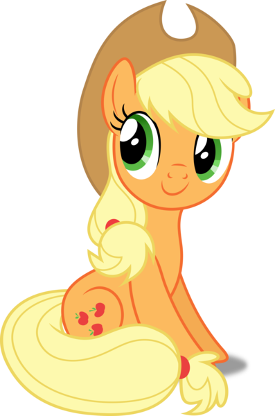 Size: 3305x5000 | Tagged: absurd resolution, applejack, artist:dashiesparkle, artist:hawk9mm, c:, cowboy hat, cute, derpibooru import, edit, full body, hat, jackabetes, ponyscape, safe, scare master, simple background, sitting, smiling, solo, stetson, .svg available, transparent background, vector, vector edit