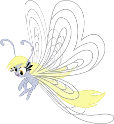 Size: 2897x3143 | Tagged: artist:benybing, breezie, breeziefied, derpibooru import, derpy hooves, safe, simple background, solo, species swap, transparent background, vector