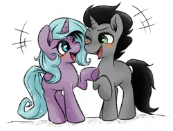 Size: 765x580 | Tagged: artist:phyllismi, best friends, colt sombra, derpibooru import, female, friends, happy, hopebra, idw, king sombra, male, radiant hope, safe, shipping, simple background, spoiler:comic, straight, white background