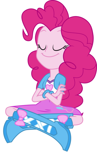 Size: 3668x5823 | Tagged: safe, artist:illumnious, derpibooru import, pinkie pie, equestria girls, rainbow rocks, .ai available, absurd resolution, adobe illustrator, balloon, boots, bracelet, clothes, crossed arms, eyes closed, high heel boots, simple background, sitting, skirt, smiling, solo, swag, transparent background, vector