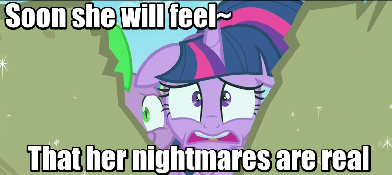 Size: 800x357 | Tagged: semi-grimdark, derpibooru import, edit, edited screencap, screencap, spike, twilight sparkle, twilight sparkle (alicorn), alicorn, pony, the cutie re-mark, anastasia, don bluth, female, image macro, in the dark of the night, mare, meme, scared, scroll, song reference