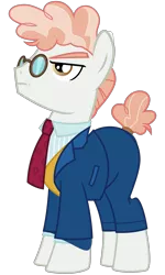 Size: 1800x3000 | Tagged: safe, artist:cheezedoodle96, derpibooru import, svengallop, pony, the mane attraction, .svg available, clothes, glasses, necktie, shirt, simple background, solo, suit, svg, tail wrap, transparent background, vector