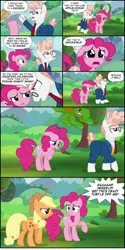 Size: 970x1934 | Tagged: anthro, anthro oc, applejack, artist:kturtle, comic, derpibooru import, edit, non-mlp oc, oc, oc:kinky turtle, pinkie pie, safe, screencap, screencap comic, svenabuse, svengallop, the mane attraction