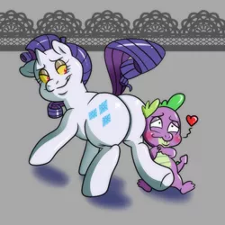 Size: 700x700 | Tagged: artist:technicolor pie, character proxy, character to character, derpibooru import, discord, disguise, plot, practical joke, rarity, rule 63, safe, spike, transformation, transgender transformation, x was discord all along