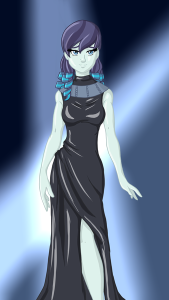 Size: 3472x6156 | Tagged: safe, artist:velocityraptor, derpibooru import, coloratura, earth pony, pony, equestria girls, the mane attraction, black dress, clothes, dress, equestria girls-ified, rara, solo