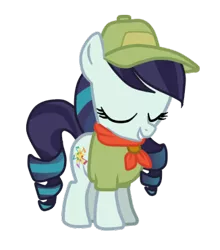 Size: 326x371 | Tagged: artist:limedazzle, coloratura, derpibooru import, filly, rara, safe, scout uniform, solo, the mane attraction, younger