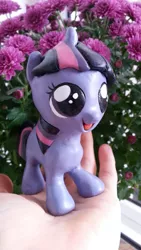 Size: 720x1280 | Tagged: safe, derpibooru import, twilight sparkle, pony, craft, cute, filly, hand, holding a pony, irl, photo, sculpture