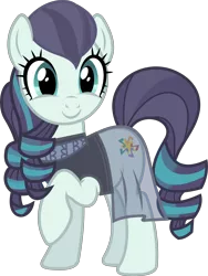 Size: 6000x7983 | Tagged: safe, artist:8-notes, derpibooru import, coloratura, earth pony, pony, the mane attraction, absurd resolution, clothes, female, mare, ponyscape, raised hoof, rara, simple background, smiling, solo, the magic inside, transparent background, vector