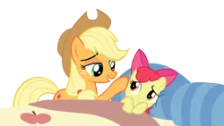 Size: 5120x2880 | Tagged: absurd resolution, apple bloom, applejack, artist:chrisps2, bloom and gloom, derpibooru import, safe, simple background, transparent background, vector