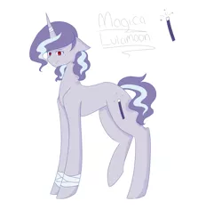 Size: 3600x3384 | Tagged: artist:idoartz, bandage, derpibooru import, magical lesbian spawn, oc, oc:magica, offspring, parent:maud pie, parents:mauxie, parent:trixie, safe, solo, unofficial characters only