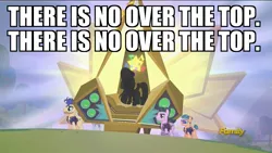 Size: 1280x720 | Tagged: coloratura, countess coloratura, derpibooru import, disco fever, discovery family logo, image macro, lady gaga, meme, safe, screencap, smooth move, spectrum shades, the mane attraction, the simpsons