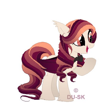 Size: 462x439 | Tagged: dead source, safe, artist:du-sk, derpibooru import, oc, oc:autumn cast, unofficial characters only, bat pony, pony, bowtie, cute, ponysona, solo